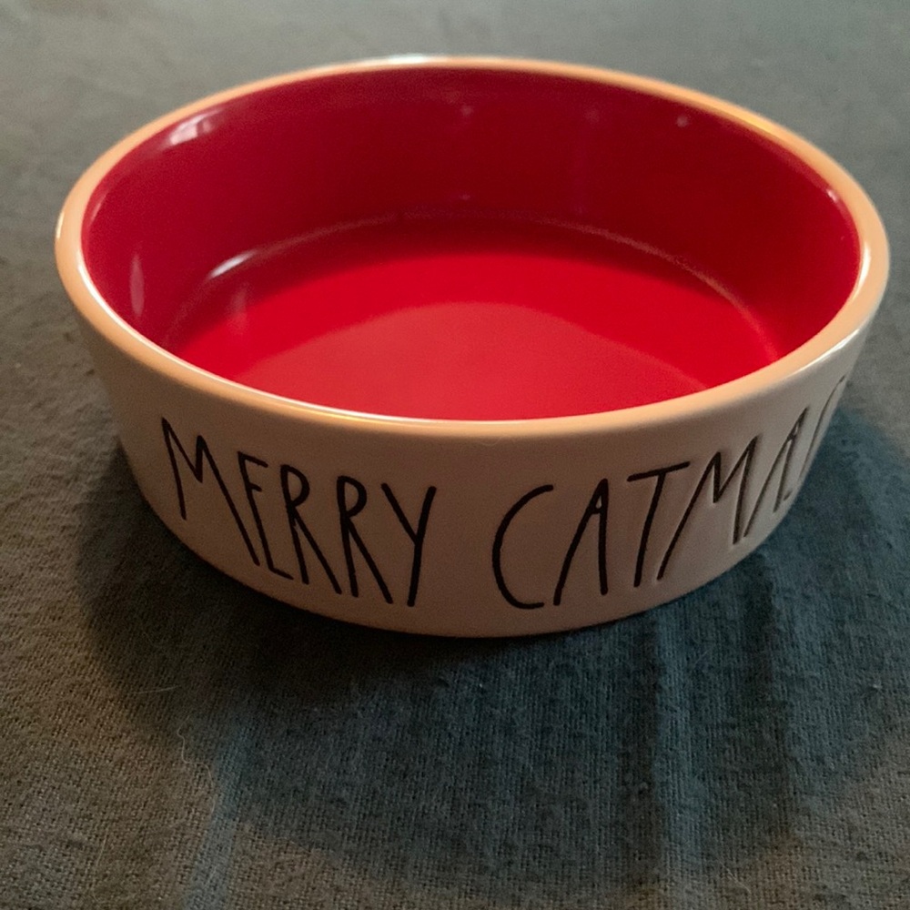 Rae Dunn, Cat Bowl, Merry Catmas, Never used
